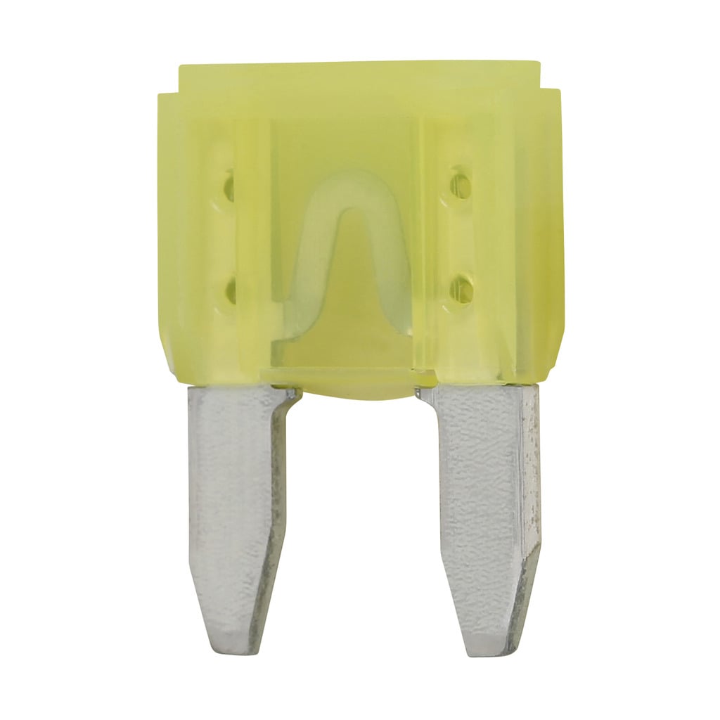 Eaton Bussmann series ATM blade fuse, Color code yellow, 32 Vdc, 20A, 1 kAIC, Non Indicating, Blade fuse, Blade end, Colored plastic housing