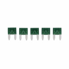 Eaton Bussmann series ATM blade fuse, Color code green, 32 Vdc, 30A, 1 kAIC, Non Indicating, Blade fuse, Blade end, Colored plastic housing