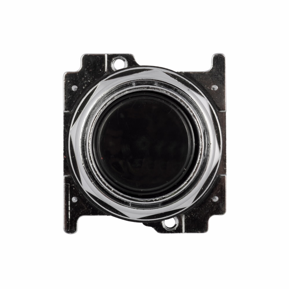 Eaton 10250T pushbutton, 30.5 mm, Heavy-Duty Watertight/Oiltight Pushbutton,Class I Division 2,Black,Plastic Actuator,Chrome bezel,2NO,Non-illuminated,Flush mounting,Momentary,30.5 mm,Flush Pushbutton,10250T Series
