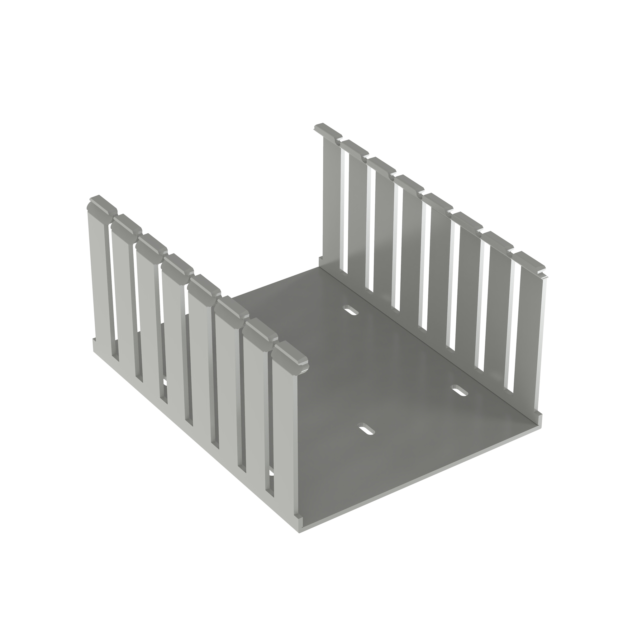 Slotted Duct, PVC,6X4X6FT,LGRY           