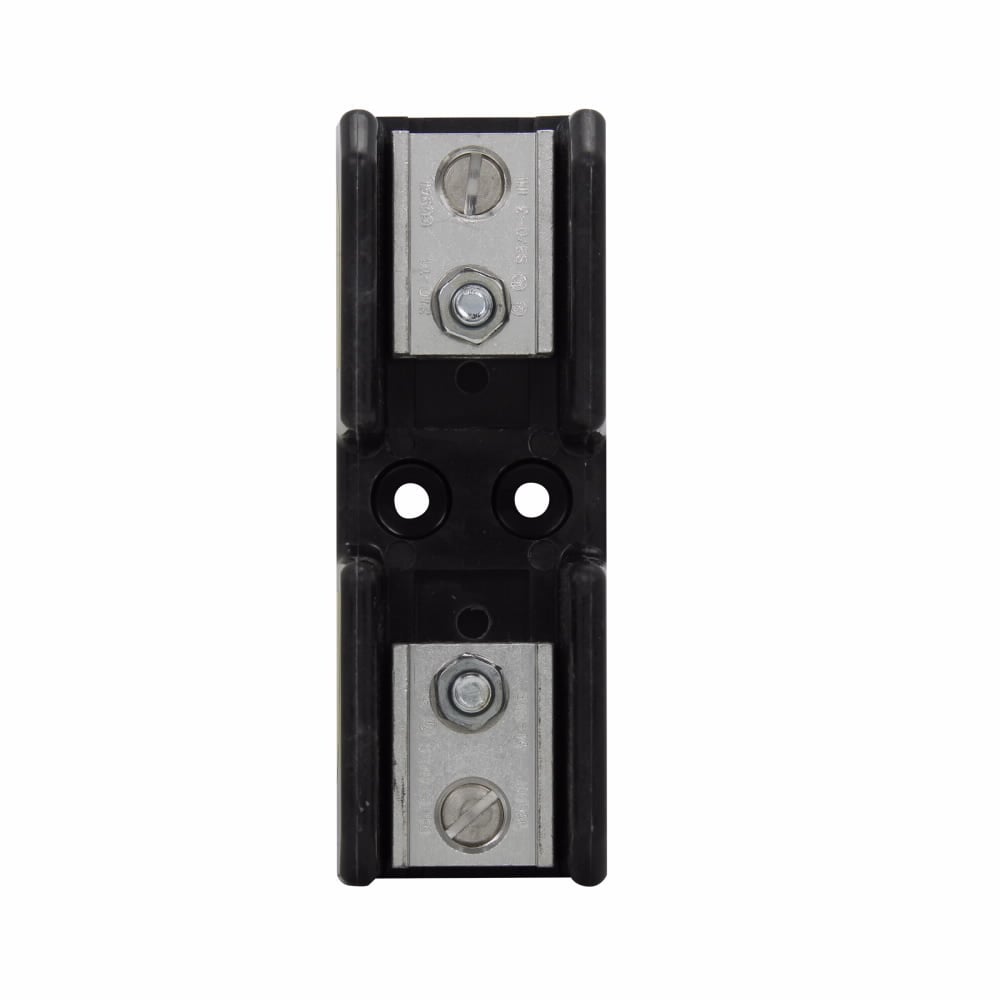 Eaton Bussmann series Class T modular fuse block, 600 Vac/Vdc or Less Control Systems, 600 Vac/Vdc or Less Individual Control Circuits, 61-100 A, Single-pole, Class T, 200 kA, Box lug, 200 kAIC, Glass polyester, 600 Vac/dc, #2/0 AWG Cu/Al