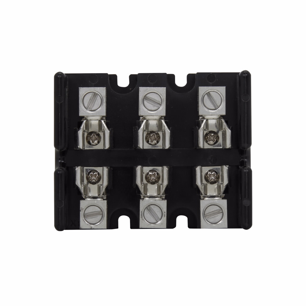 Eaton Bussmann series Class T modular fuse block, CR, 300 Vac/Vdc or Less Control Systems, 300 Vac/Vdc or Less Individual Control Circuits, 31-60 A, Three-pole, Class T, 200 kA, Box lug, 200 kAIC, Glass polyester, 300 Vac/dc, #2 AWG Cu/Al