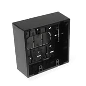 Surface Mount Backbox, Dual Gang, Black, Box Depth Is 1.89 Inches