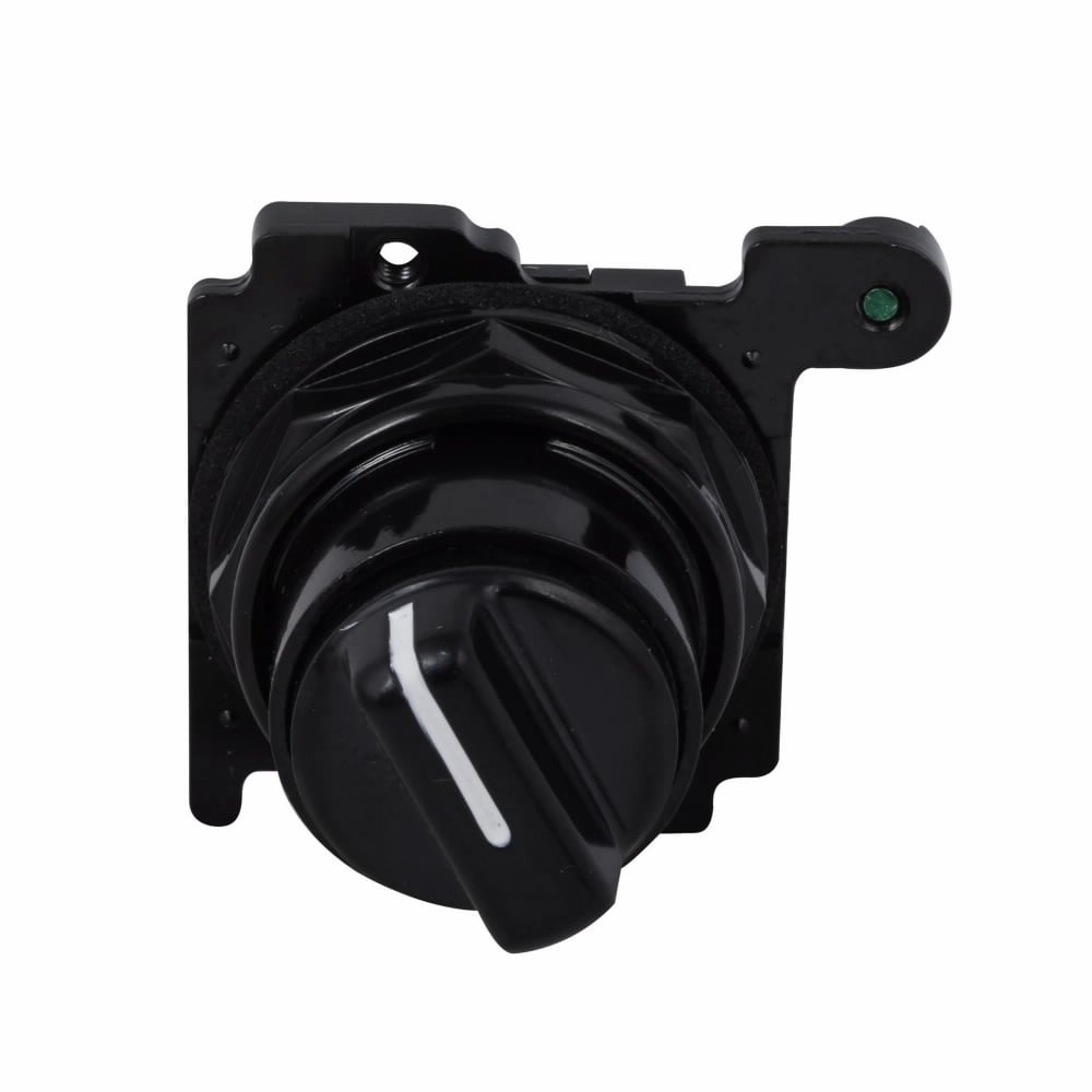 Eaton E34 pushbutton, E34, 30.5 mm, Corrosion Resistant, Cam 1, 60? throw, NEMA 3, 3R, 4, 4X, 12, 13, Non illuminated, Two position, Knob, Black actuator..