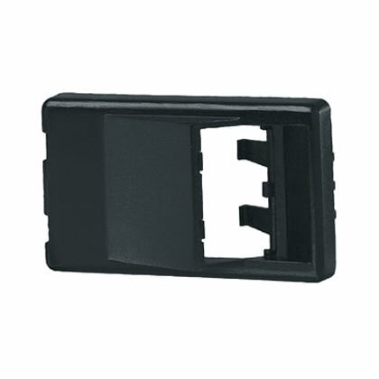 Furniture Faceplate, 2 port, Angled Blac