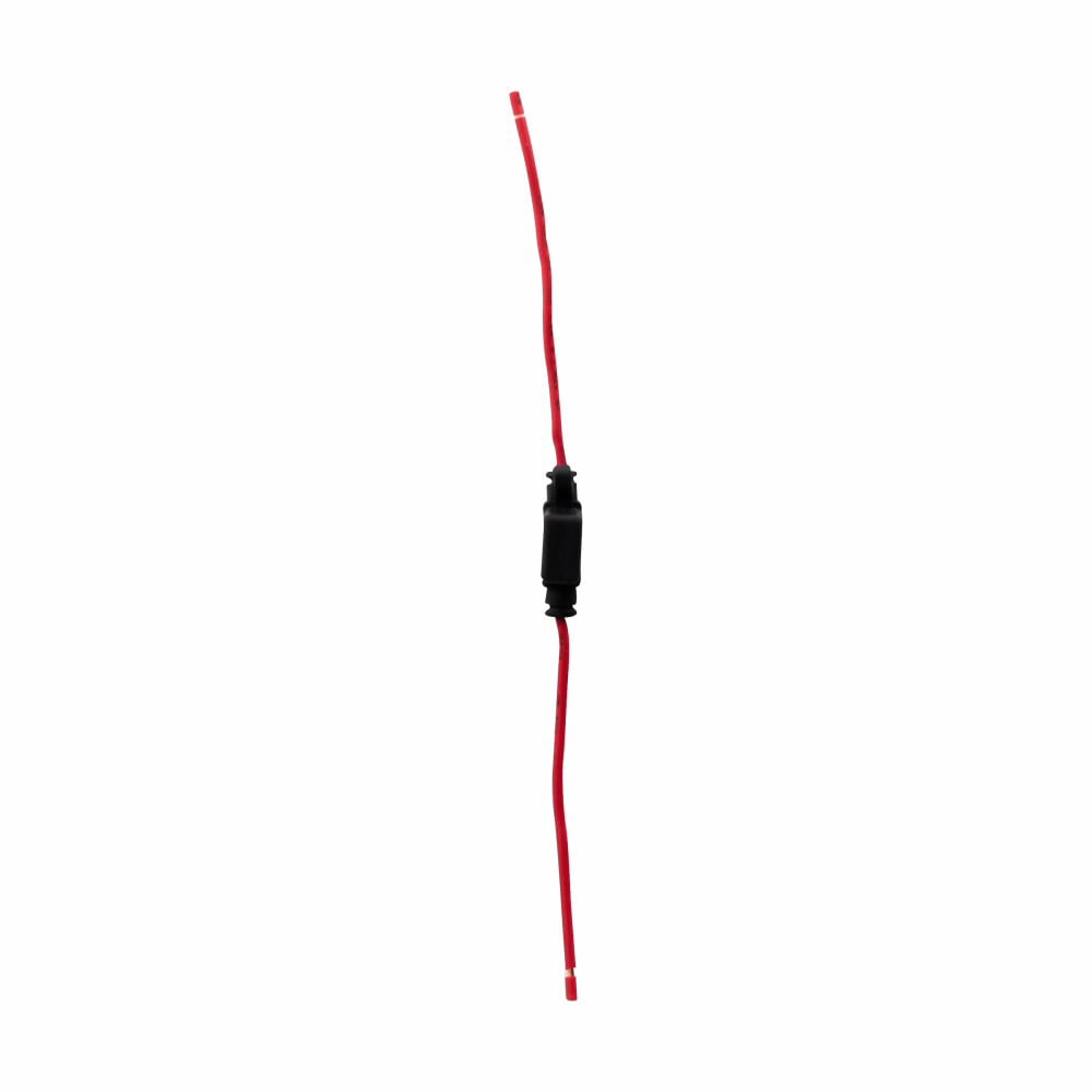Eaton Bussmann series HHM fuse holder, 32V, 24A, Non Indicating, Circuit protector, 12 AWG Red Lead Wire, Black