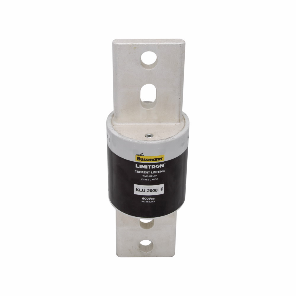 Eaton Bussmann series KLU fuse, LIMITRON Fast-acting fuse, 1800 A, Class L, Non-indicating, Bolted blade end x bolted blade end, 5 sec at 500%, 200 kAIC at 600 Vac, Bolt, Standard, 1, 600 V