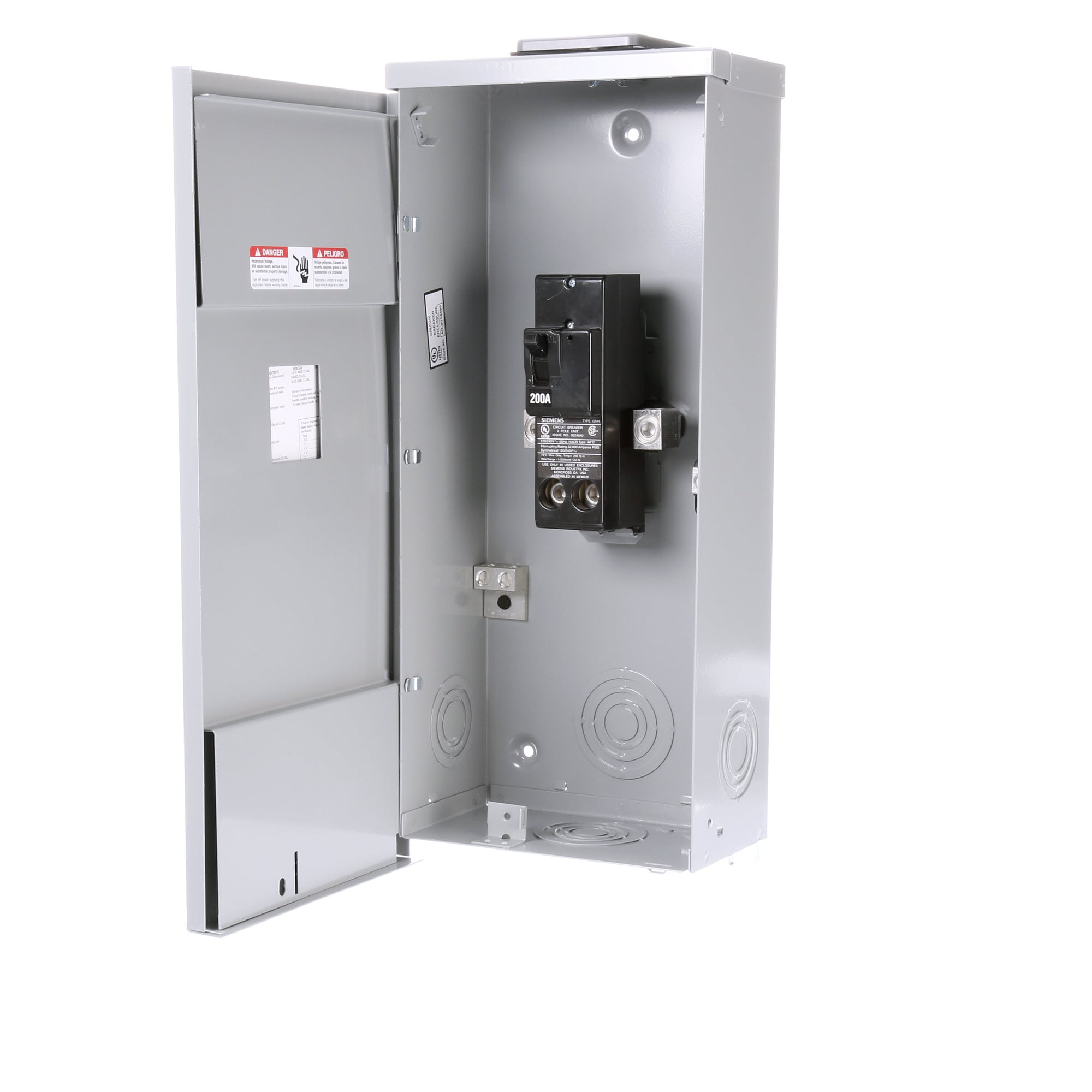  Low Voltage Residential Specialty Load Centers CB Enclosures. Load Centers Type 1Application Residential V. Rating 120/240V A. Rating 200A Phase 1PH Load Regulation 200A Wiring Conf 3w Bus Rating 200A Interrupt Rating 22000AIC