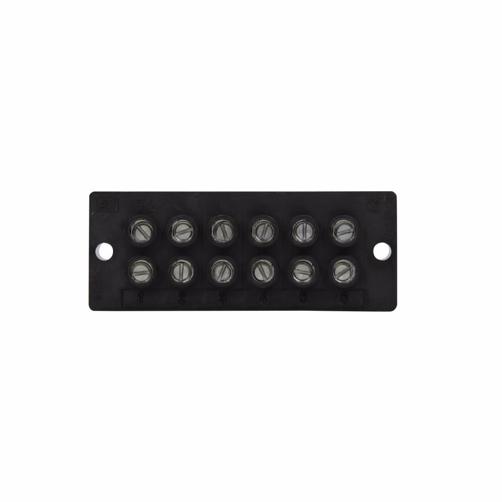 Eaton Bussmann series power terminal block, 600 Vac, 600 Vdc, 90A, Power terminal block, Six-pole, SCCR: 10 kA