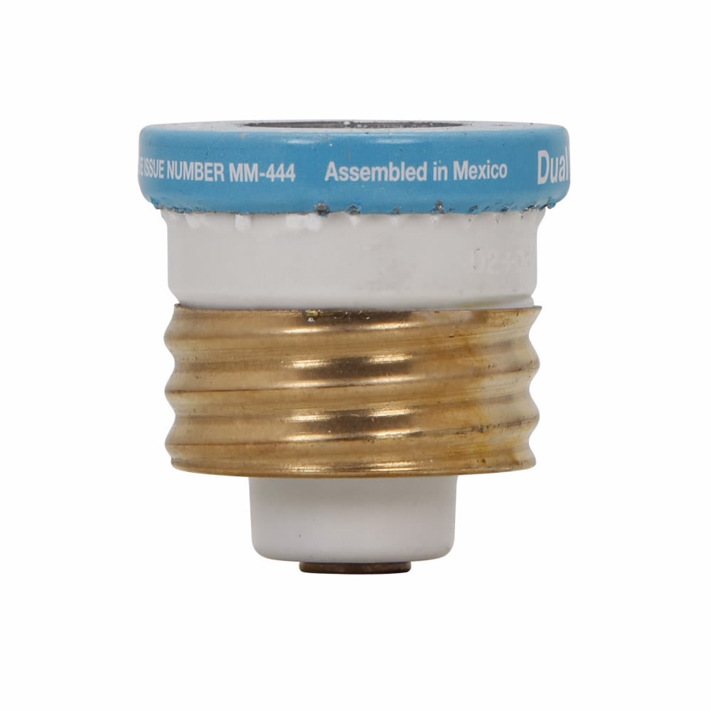 Eaton Bussmann series Type T plug fuse, plug fuse, time delay, heavy duty, 3 A, 125 Vac, 10 kAIC (RMS Symmetrical) interrupt rating, 10 kA short circuit rating, threaded mount, duel element, plastic body, brass thread, edison base