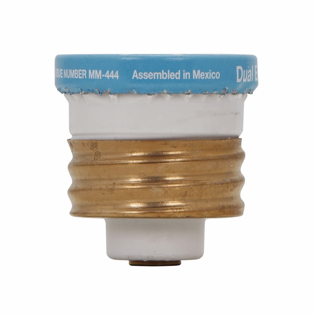 Eaton Bussmann series Type T plug fuse, plug fuse, time delay, heavy duty, 4 A, 125 Vac, 10 kAIC (RMS Symmetrical) interrupt rating, 10 kA short circuit rating, threaded mount, duel element, plastic body, brass thread, edison base