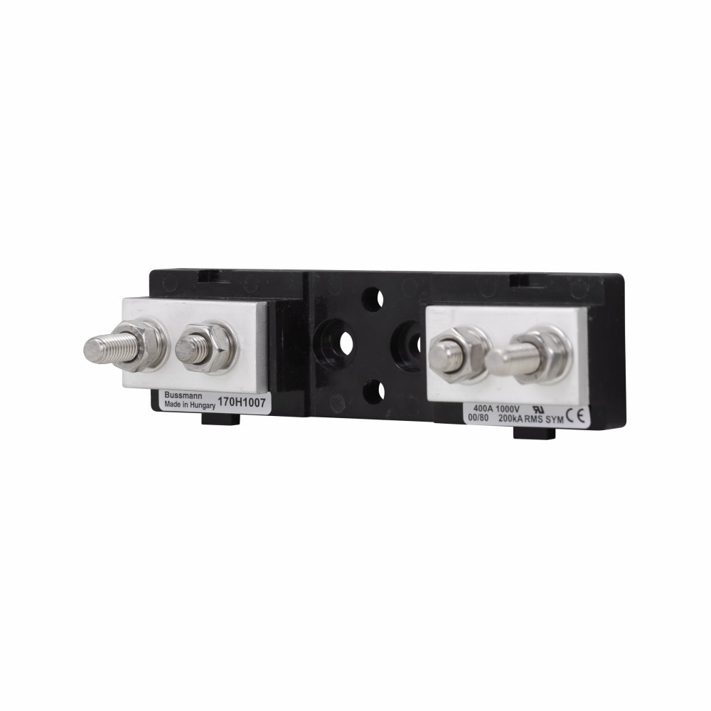 Fuse-base, high speed, 400 A, AC 1000 V, DIN 00, DIN 000, DIN, IEC, fixed centre fuse base (80mm)