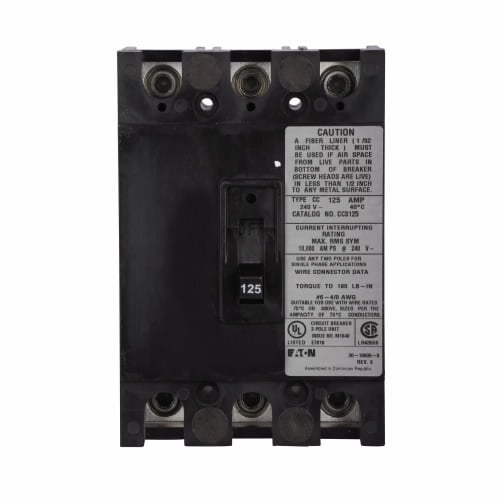 CC Breaker 175A/3 Pole 240V 10K