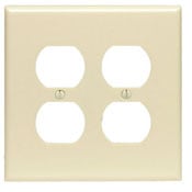 2-Gang Duplex Receptacle Wallplate, Midway Size, Red
