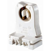 Medium Base, Bi-Pin, Fluorescent Lampholder, Low Profile, Slide-On, Turn-Type, Disconnect, Quick-Connect, White