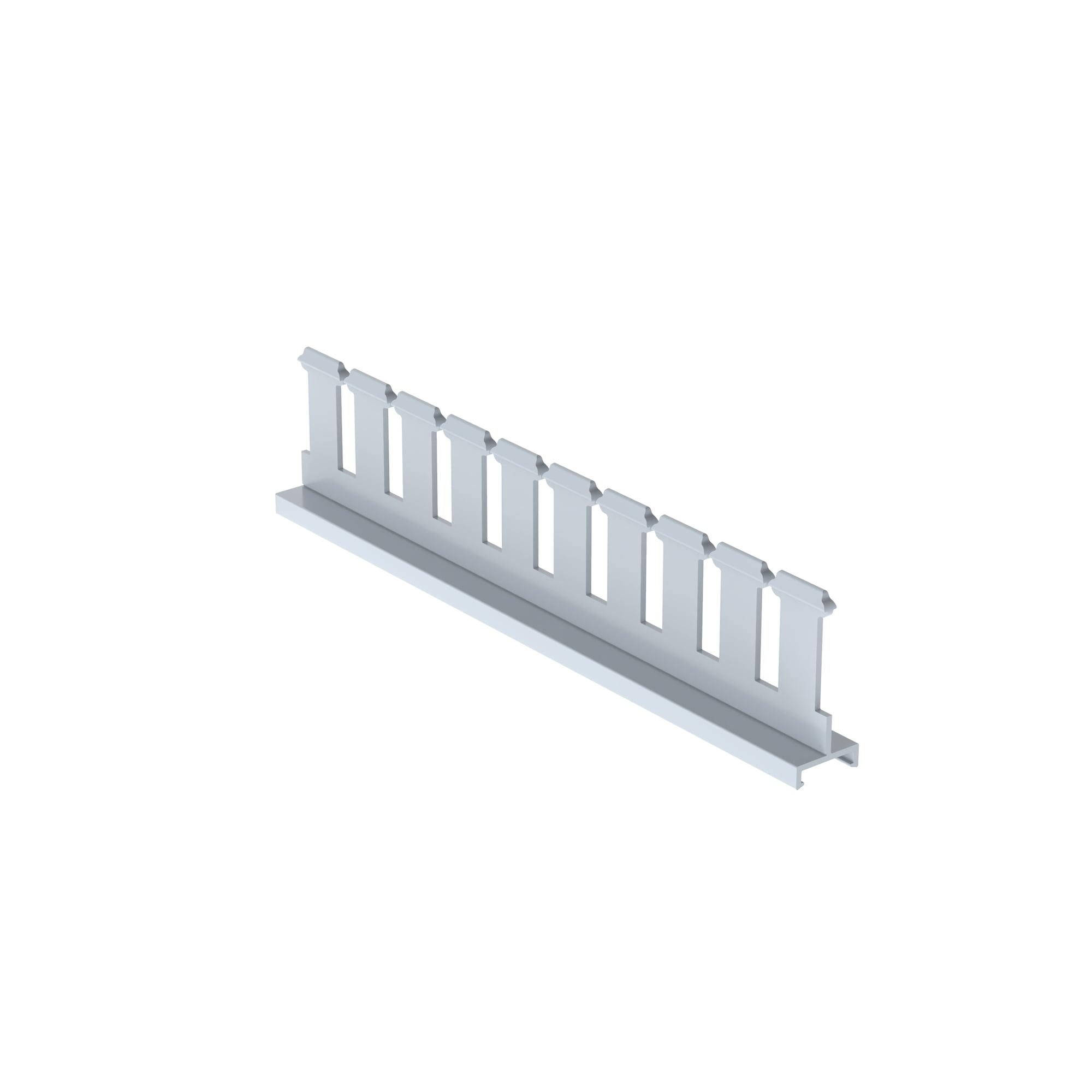 Slotted Duct Divider Wall, PVC, 2INH X 6FT