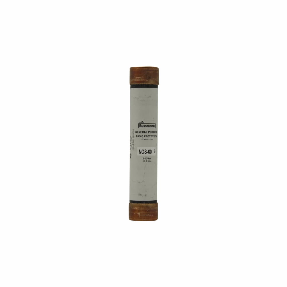 Eaton Bussmann series NOS fuse, Supplemental one-time fuse, Non current limiting, Light duty circuit locations, 45 A, Class H,Class K5, Non-indicating, Ferrule end x ferrule end, 50 kAIC at 600 Vac, Standard, 10, 600 V