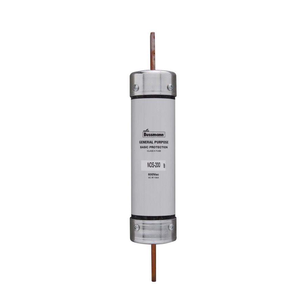 Eaton Bussmann series NOS fuse, Supplemental one-time fuse, Non current limiting, Light duty circuit locations, 110 A, Class H, Non-indicating, 10 kAIC at 600 Vac, Standard, 1, 600 V