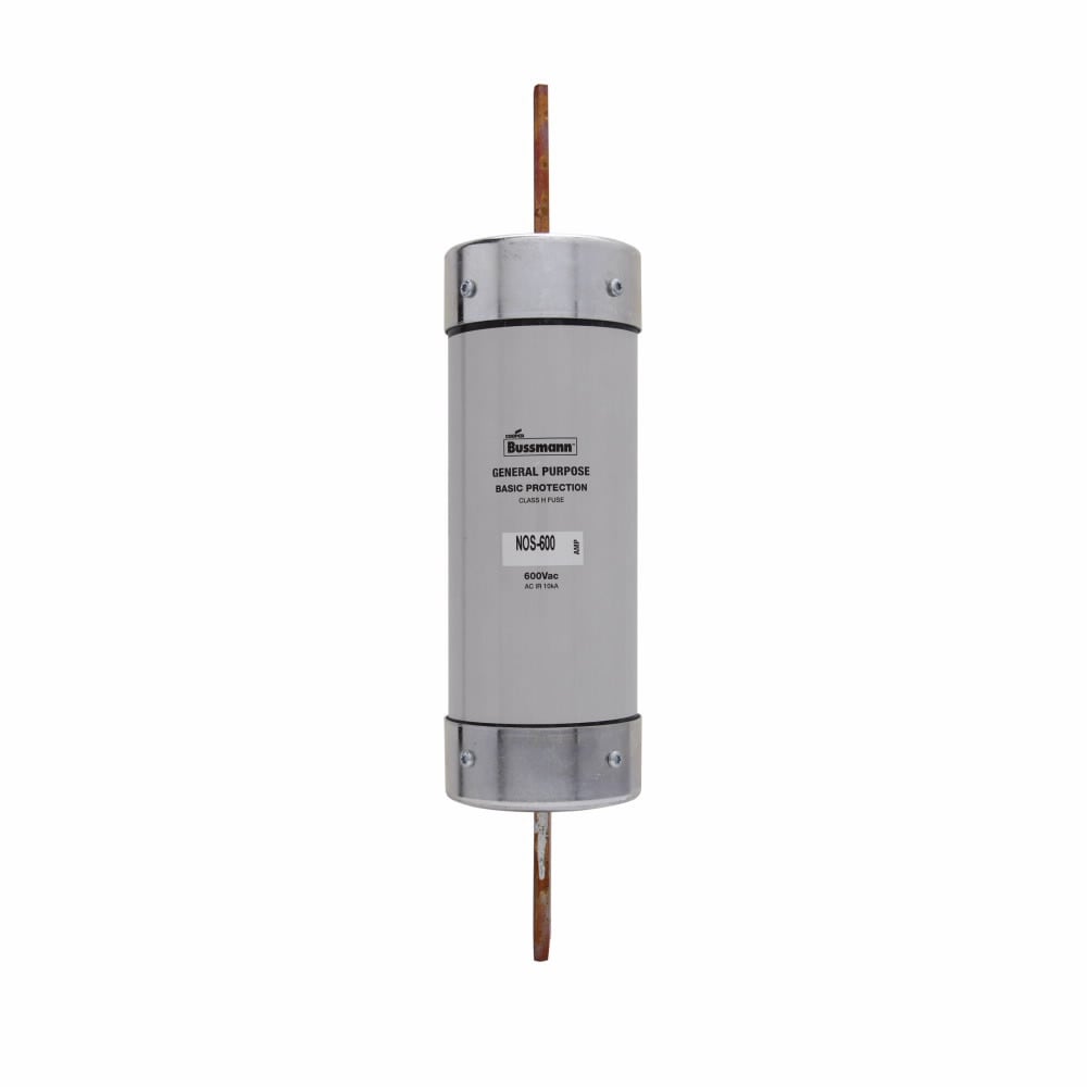 Eaton Bussmann series NOS fuse, Supplemental one-time fuse, Non current limiting, Light duty circuit locations, 500 A, Class K5,Class H, Non-indicating, 10 kAIC at 600 Vac, Standard, 1, 600 V