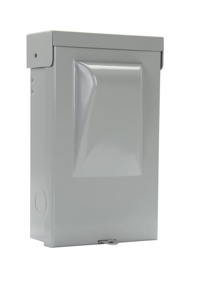 Eaton Air conditioning disconnect, Bussmann labeled metallic pull