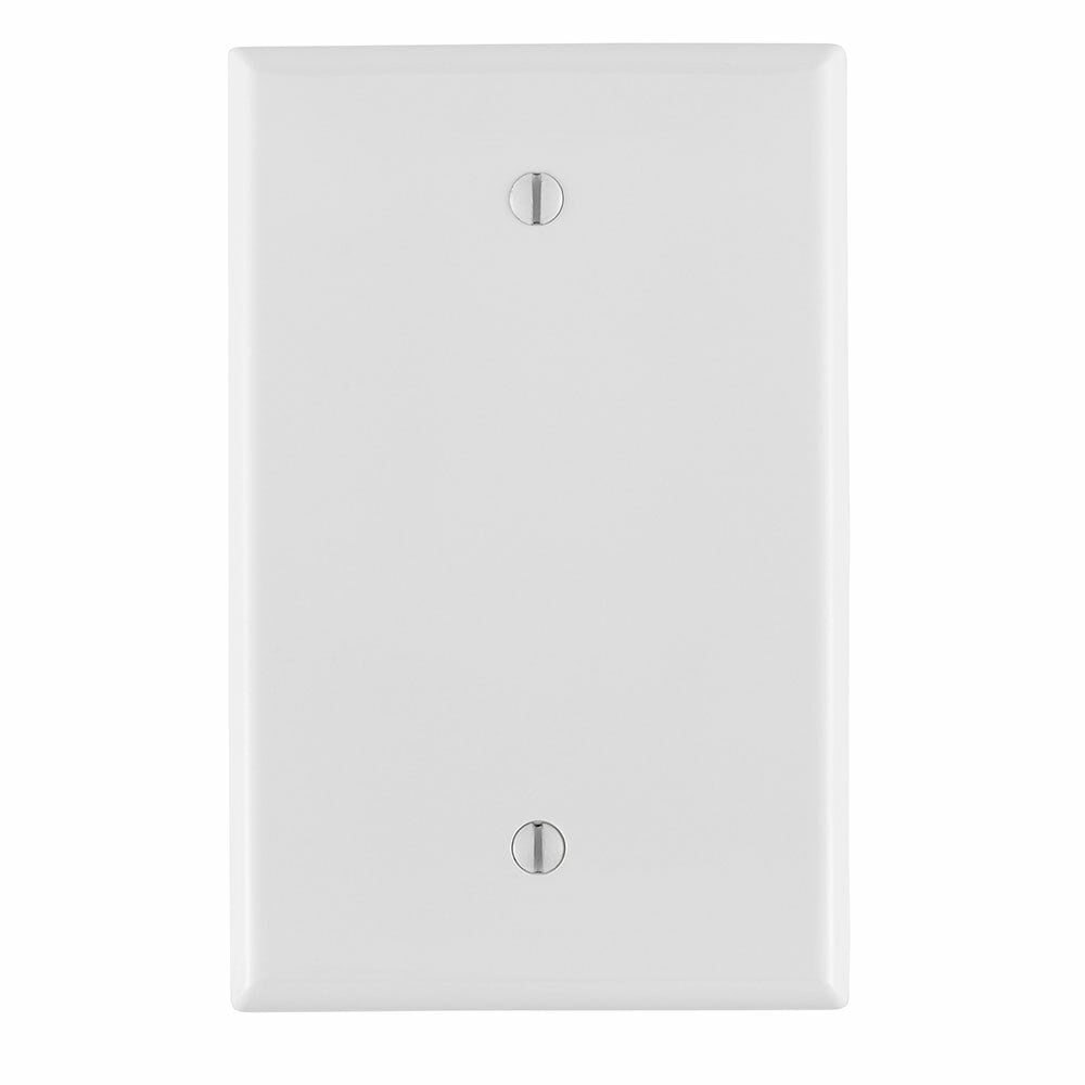 1-Gang Blank Wallplate, Midway Size, White