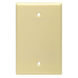 1-Gang Blank Wallplate, Midway Size, Gray