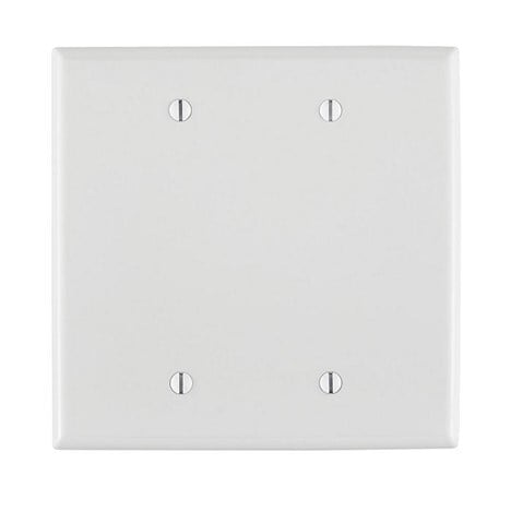 2-Gang No Blank Wallplate, Midway Size, White