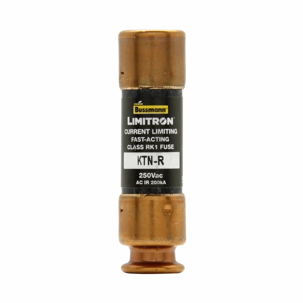Eaton Bussmann series KTN-R fuse, LIMITRON Fast-acting fuse, 70/30 brass end cap, Panelboards, 25 A, 1, Class RK1, Non-indicating, Ferrule end x ferrule end, Melamine glass tube, Standard, 250 V