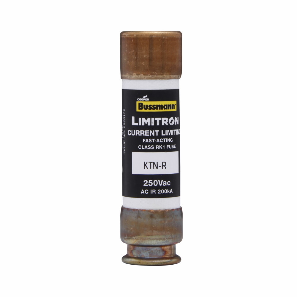Eaton Bussmann series KTN-R fuse, LIMITRON Fast-acting fuse, 70/30 brass end cap, Panelboards, 35 A, 1, Class RK1, Non-indicating, Ferrule end x ferrule end, Melamine glass tube, Standard, 250 V