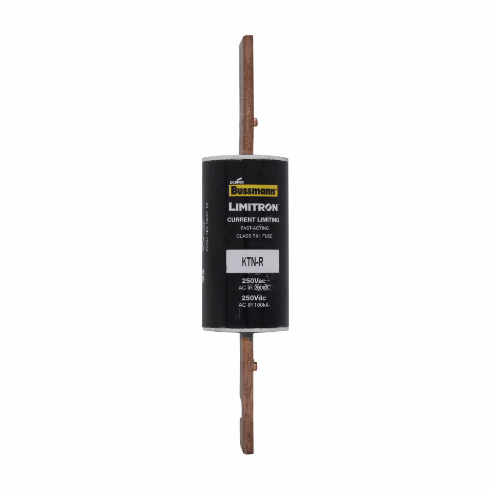 Eaton Bussmann series KTN-R fuse, LIMITRON Fast-acting fuse, Panelboards, 125 A, 1, Class RK1, Non-indicating, 100 kAIC at 250 Vdc,200 kAIC at 250 Vac, Standard, 250 V, 250 Vdc