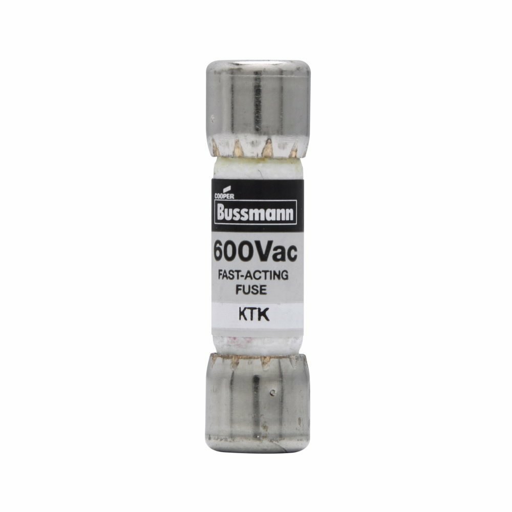 Eaton Bussmann series KTK fuse, LIMITRON Fast-acting fuse, Control circuits, lighting circuit protection, meter circuits, 3.5 A, Non-indicating, Ferrule end x ferrule end, 100 kAIC at 600 V, Nickel-plated bronze endcap,Melamine tube, 600 V