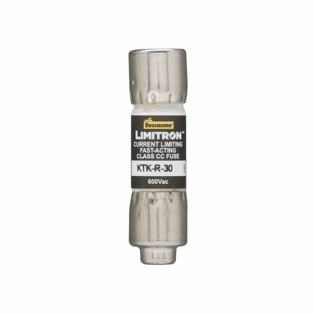 Eaton Bussmann series KTK-R fuse, LIMITRON Fast-acting fuse, Rejection style, Specialized circuits and industrial control, 0.13 A, Class CC, Non-indicating, Ferrule end x ferrule end, 200 kAIC, Melamine tube, Standard, 600 V