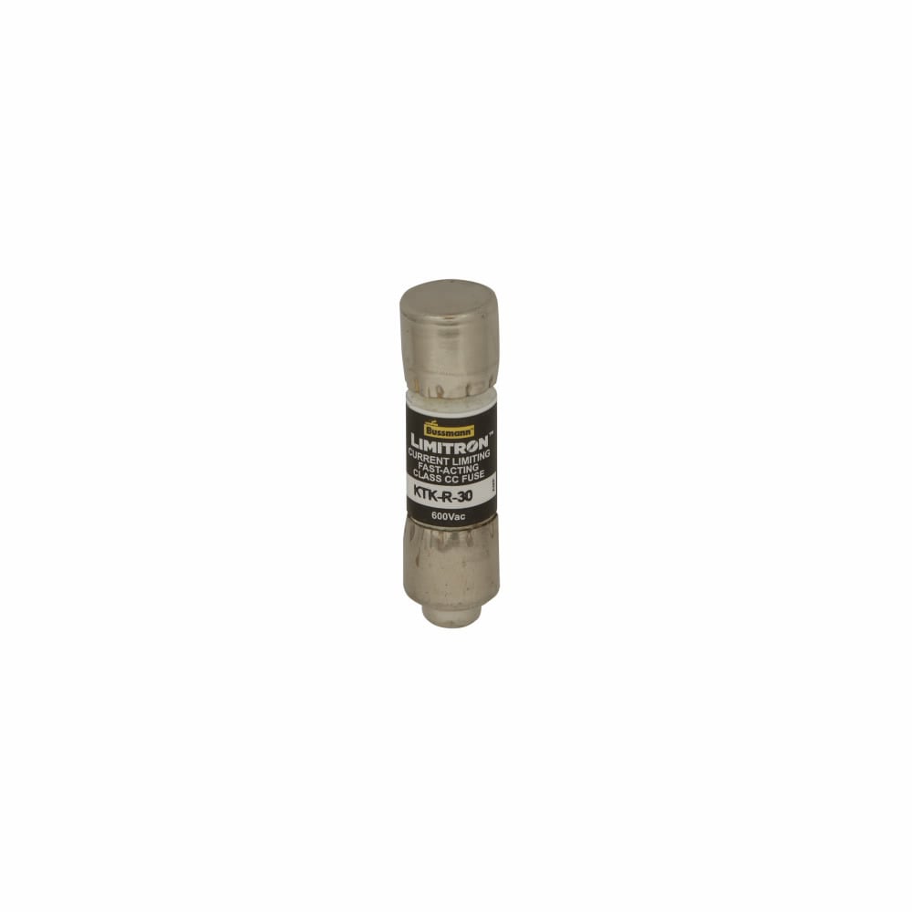 Eaton Bussmann series KTK-R fuse, LIMITRON Fast-acting fuse, Rejection style, Specialized circuits and industrial control, 12 A, Class CC, Non-indicating, Ferrule end x ferrule end, 200 kAIC, Melamine tube, Standard, 600 V