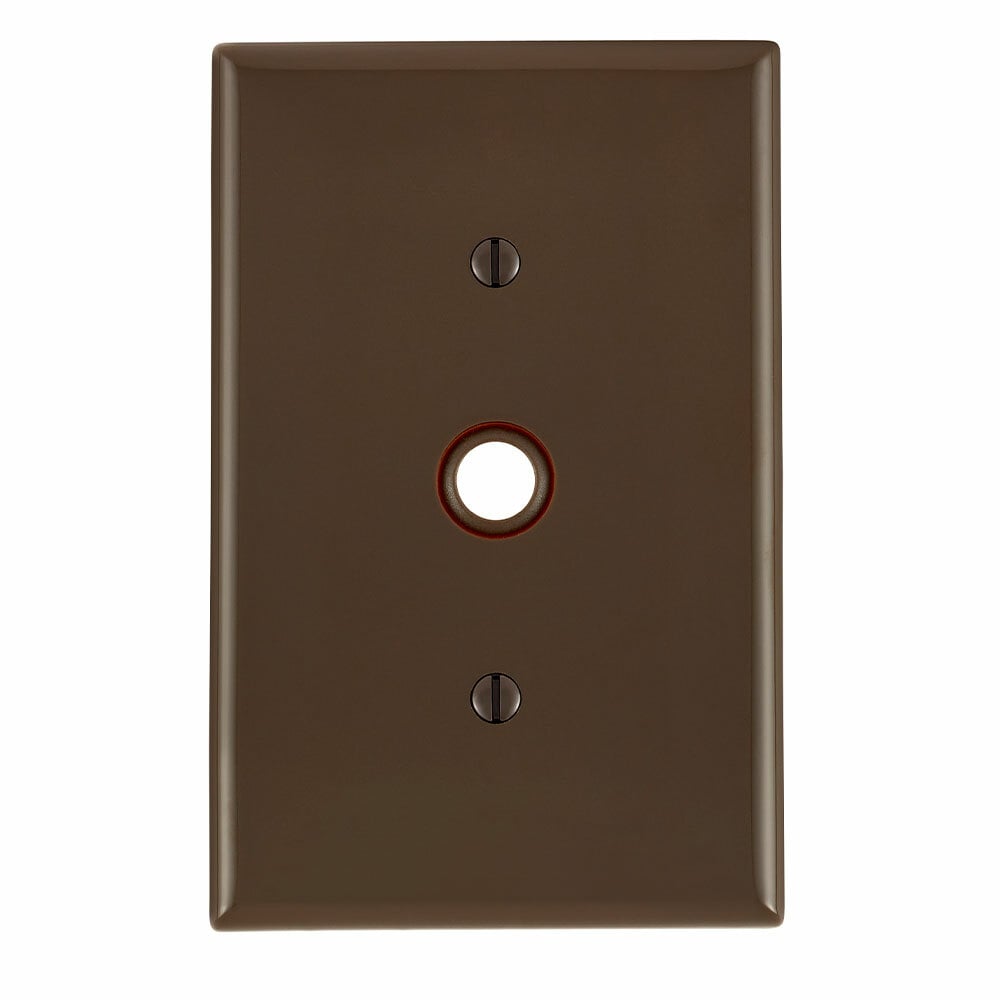 1-Gang .406-Inch Hole Telephone/Cable Wallplate, Midway size, Brown