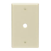 1-Gang .406-Inch Hole Telephone/Cable Wallplate, Midway Size, Ivory
