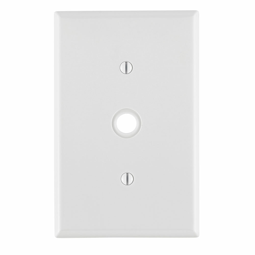 1-Gang .406-Inch Hole Telephone/Cable Wallplate, Midway Size, White