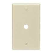 1-Gang .406-Inch Hole Telephone/Cable Wallplate, Midway size, Ebony