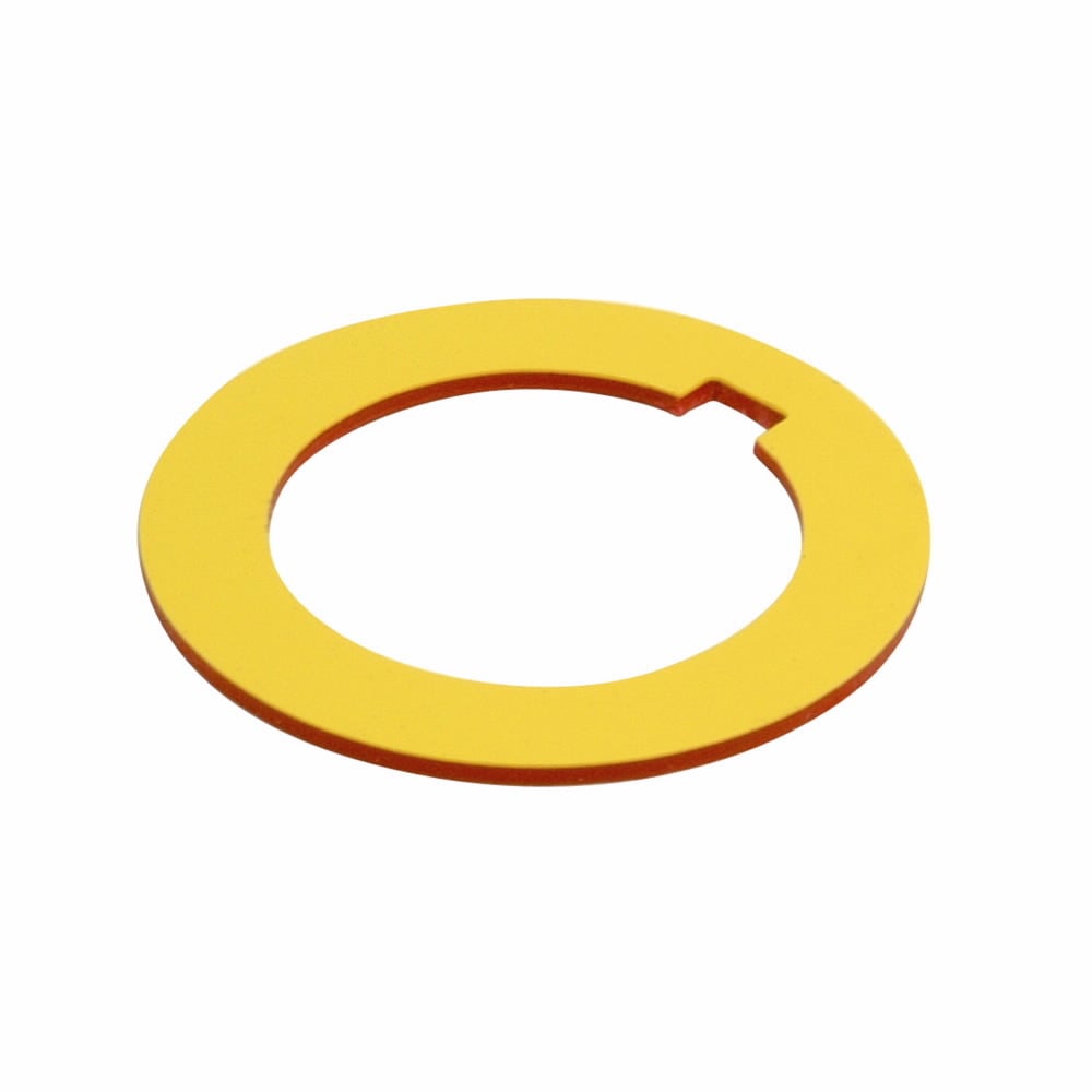 Eaton 10250T pushbutton legend plate, 10250T series, Round Legend Plate, Plastic, Yellow or red, Legend: Blank legend, Round