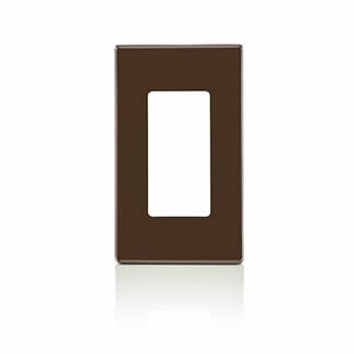 1-Gang Decora Plus Wallplate Screwless Snap-On Mount, Brown