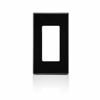 1-Gang Decora Plus Wallplate Screwless Snap-On Mount, Black
