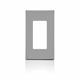 1-Gang Decora Plus Wallplate Screwless Snap-On Mount, Gray