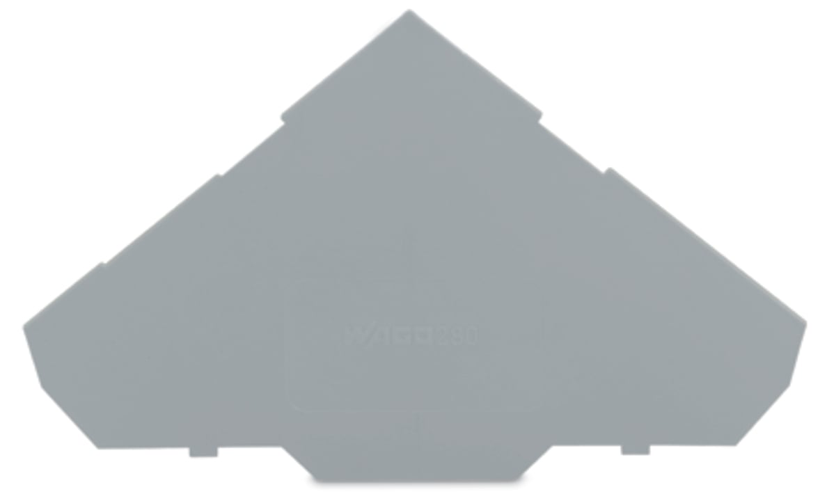 End and intermediate plate; 1 mm thick; for triple-deck terminal blocks; gray