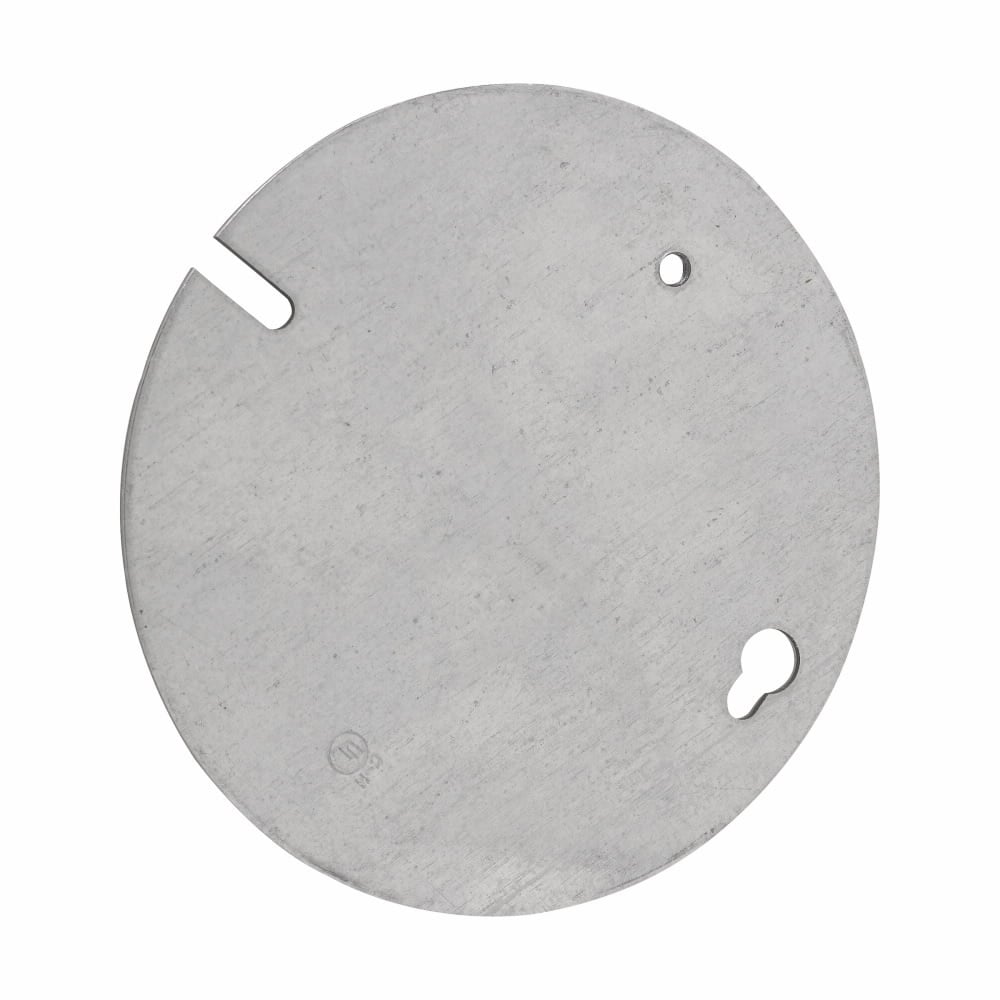Eaton Crouse-Hinds series Concrete Box Plate, 4", Flat, blank, Steel