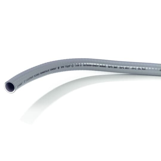 LTC200GY Commercial Grade Type B Liquid Tight Flexible PVC Conduit, 2 inch diameter, Gray