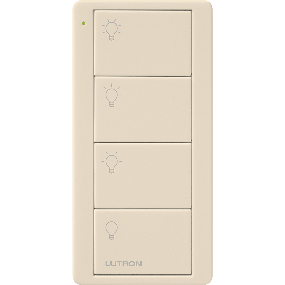 Pico Wireless Control, 4-button, light scene control in light almond