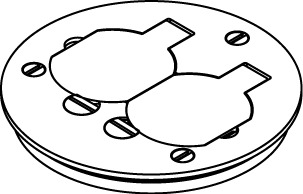 ALUM TILE DP RECPT PLATE ROUND