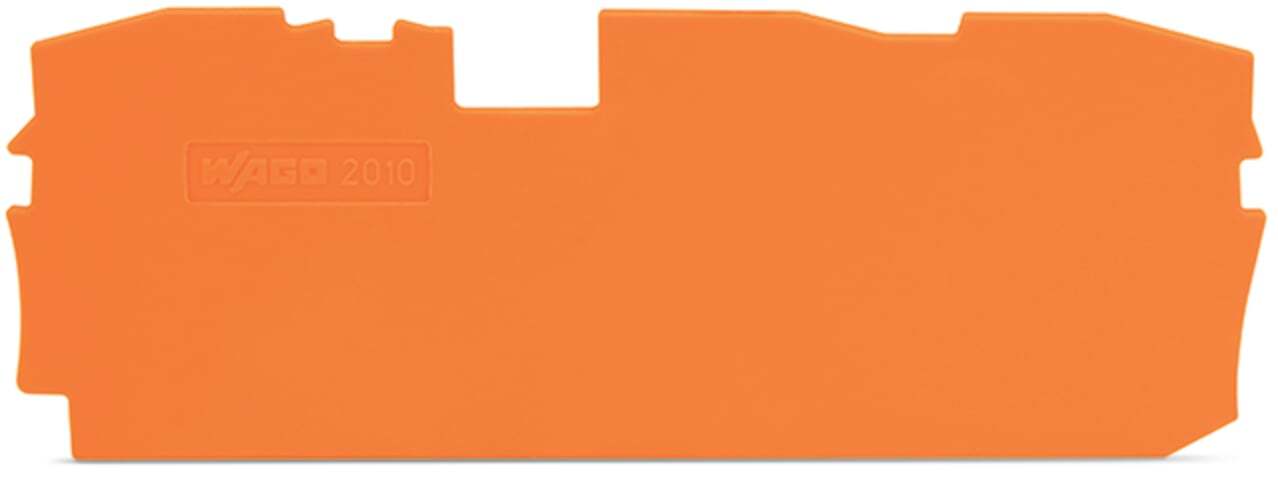 End and intermediate plate; 1 mm thick; orange
